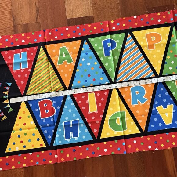 Moda Fabric Beary Happy Birthday Banner by Berenstain Bears Fabric Panel 55520 - Picture 6 of 7